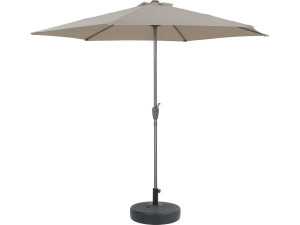 Straight garden parasol/umbrella Alu "Sol" - Round - Ø3m - Ivory - with weighted base