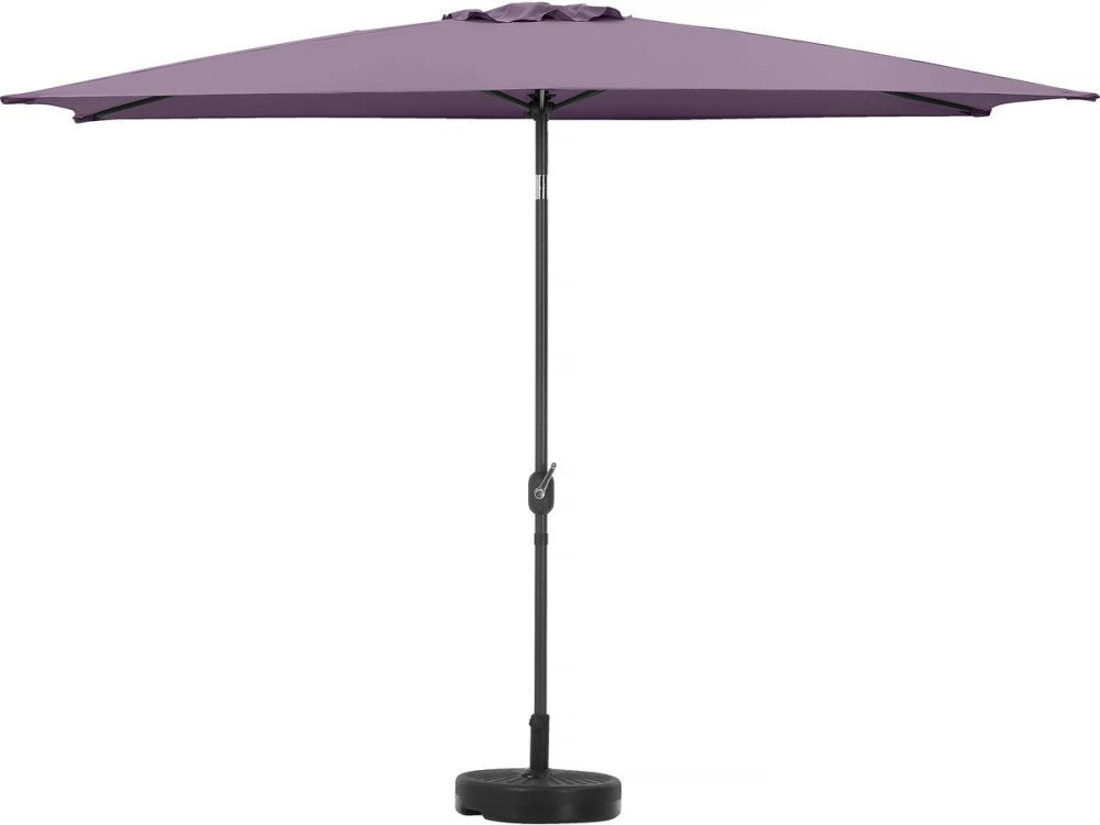 Garden parasol umbrella "Sol 2"" - Rectangular - 2 x 3 m - Purple - Base stand included