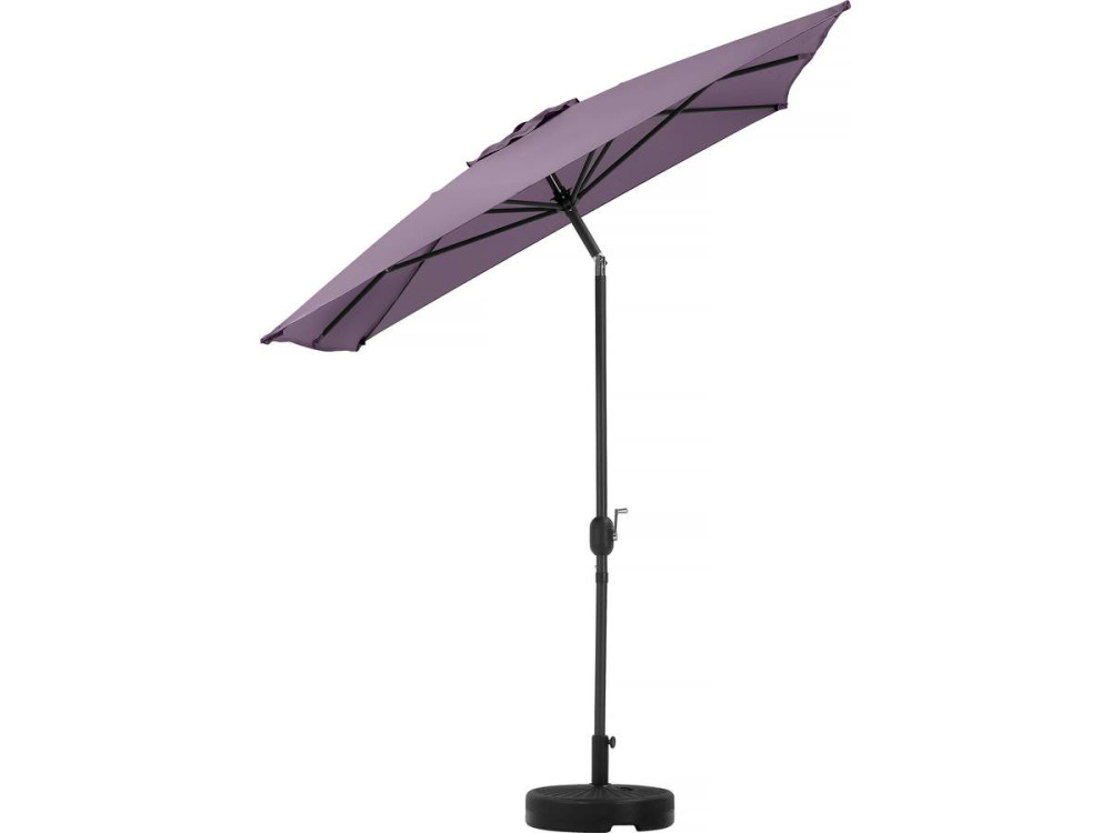Garden parasol umbrella "Sol 2"" - Rectangular - 2 x 3 m - Purple - Base stand included