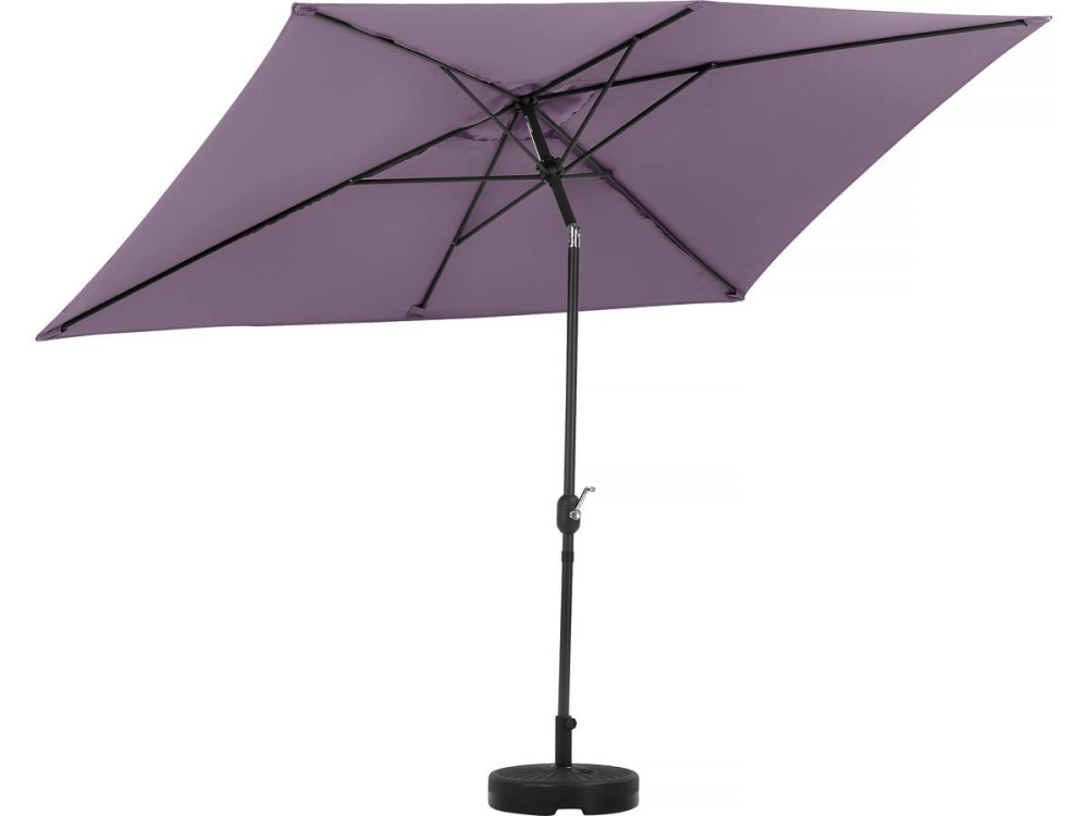 Garden parasol umbrella "Sol 2"" - Rectangular - 2 x 3 m - Purple - Base stand included