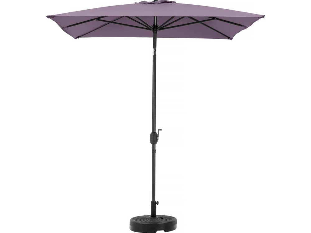 Garden parasol umbrella "Sol 2"" - Rectangular - 2 x 3 m - Purple - Base stand included