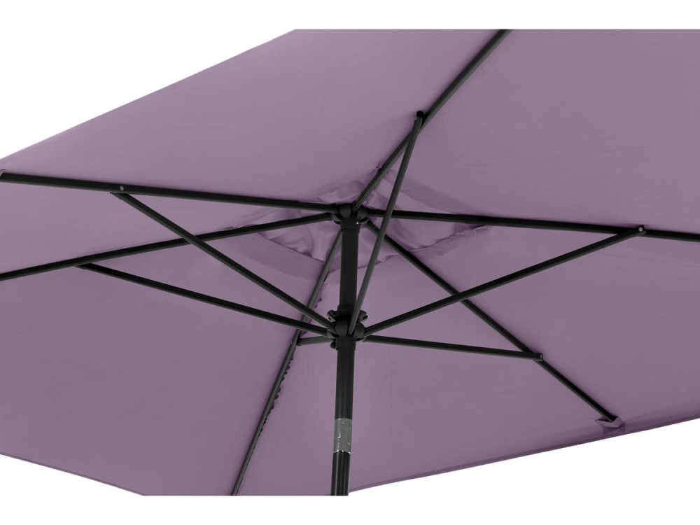 Garden parasol umbrella "Sol 2"" - Rectangular - 2 x 3 m - Purple - Base stand included
