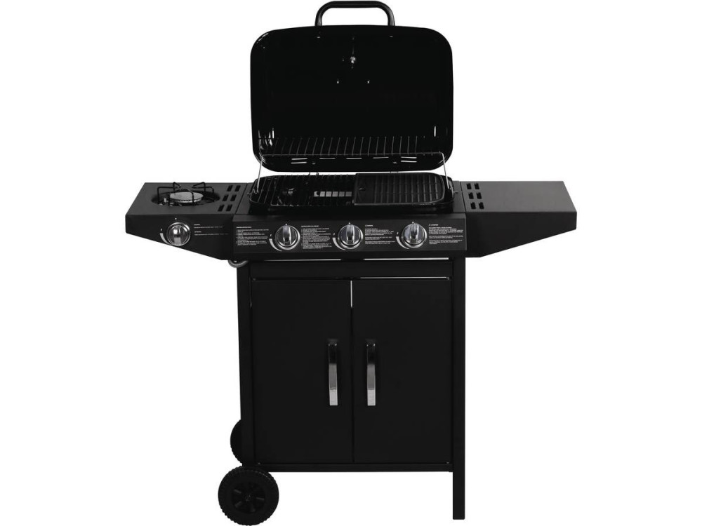 Barbecue gas "Festa 4" - 3 burners including 1 lateral - 10.5kW  - Black