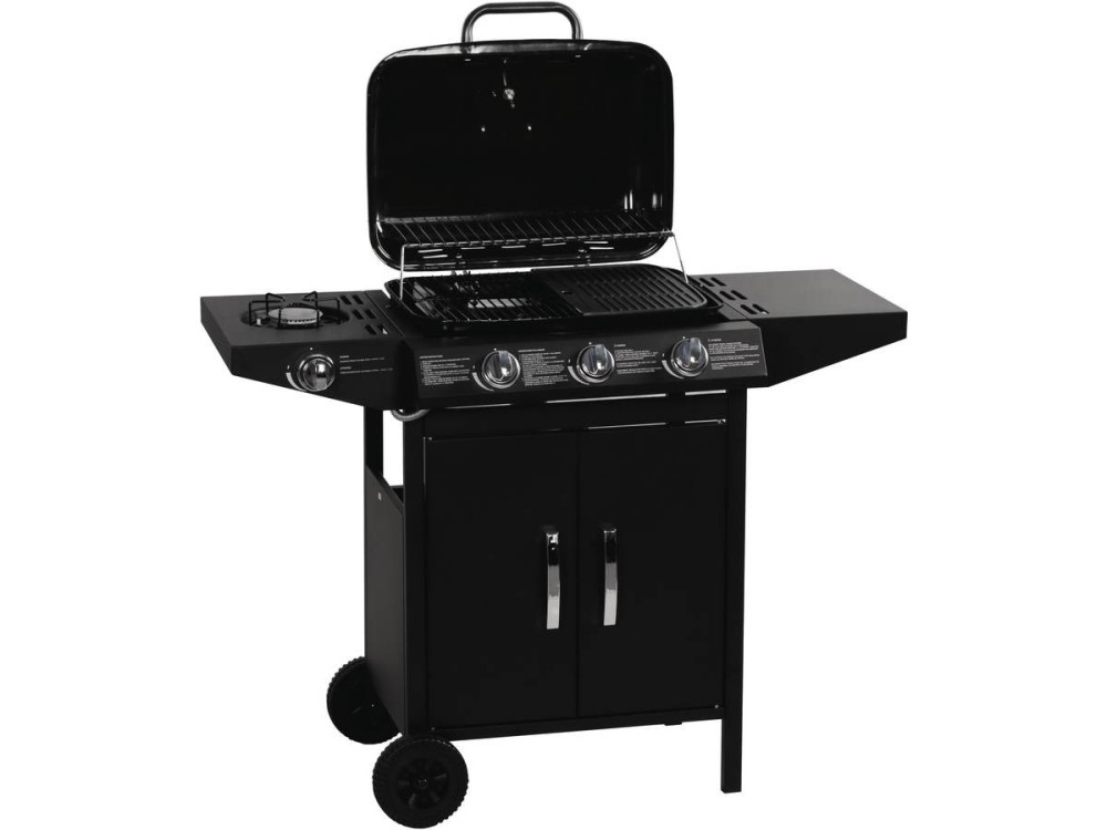 Barbecue gas "Festa 4" - 3 burners including 1 lateral - 10.5kW  - Black