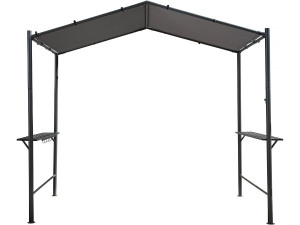 Pergola arbor for barbecue - 277 x 149 cm - Anthracite