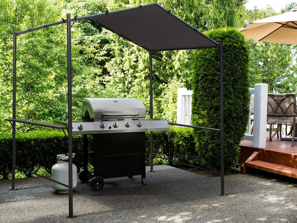Pergola arbor for barbecue - 277 x 149 cm - Anthracite