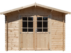 9.4 m² wooden garden shed "Lys" - 320 x 298 x 225 cm - 28 mm