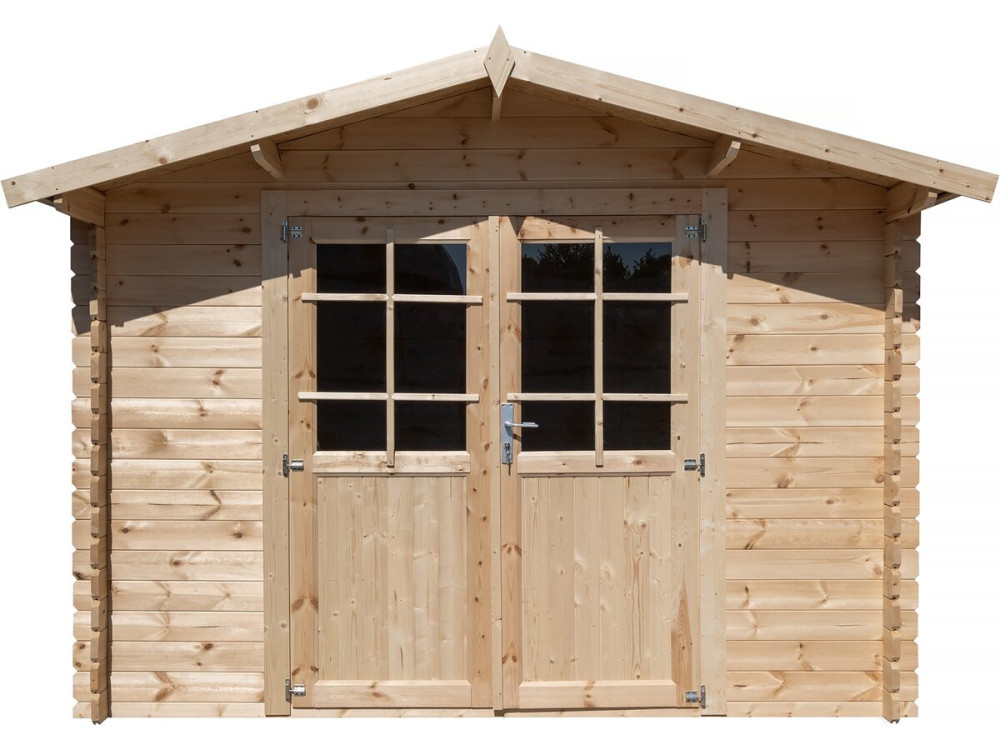 9.4 m² wooden garden shed "Lys" - 320 x 298 x 225 cm - 28 mm