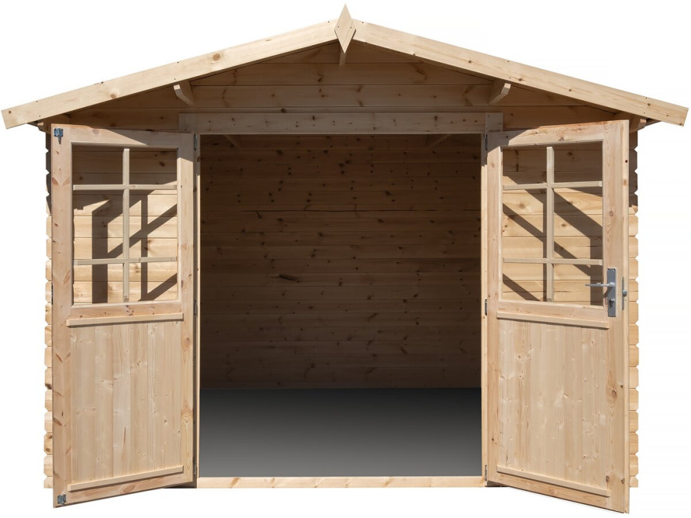 9.4 m² wooden garden shed "Lys" - 320 x 298 x 225 cm - 28 mm