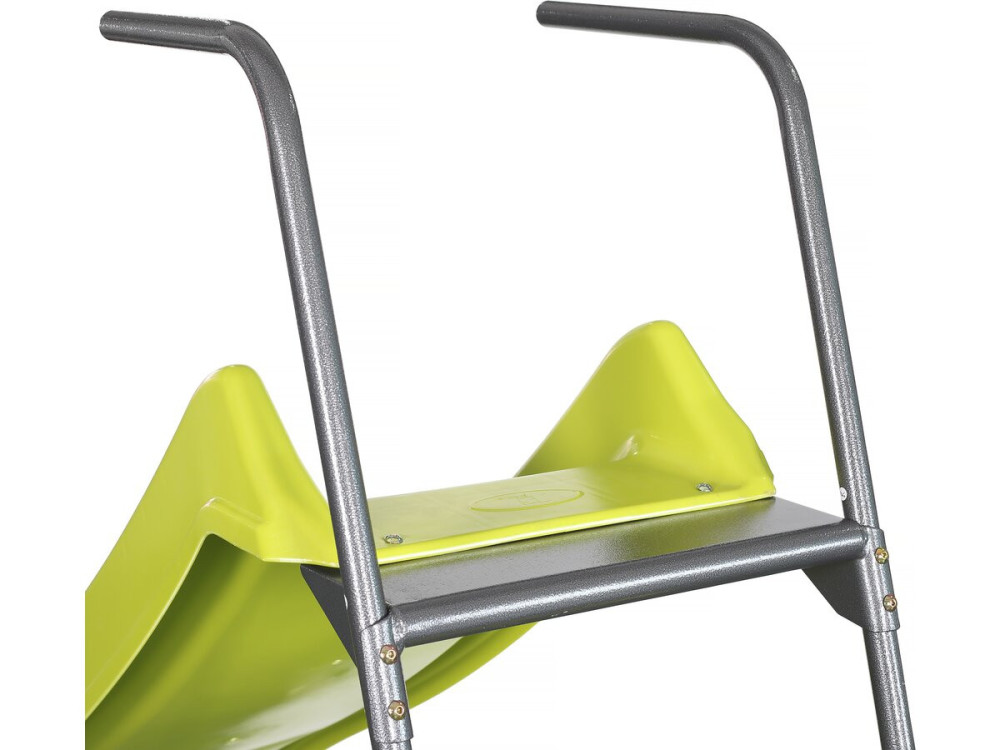 Poly" double wave garden slide in green - 240 x 120 x 156 cm