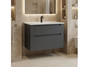 "Messina 85 v2" Vanity Cabinet - 85 x 45 x 55 cm - Matte Anthracite 2