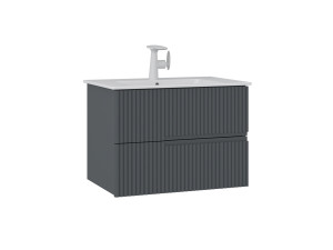 "Moonlight 70 v2" Vanity Cabinet - 71 x 51 x 51 cm - Matte Anthracite
