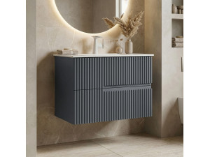 "Moonlight 70 v2" Vanity Cabinet - 71 x 51 x 51 cm - Matte Anthracite 2