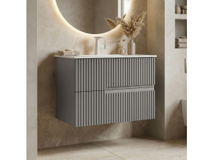 "Moonlight 70 v2" Vanity Cabinet - 71 x 51 x 51 cm - Matte Mink 2
