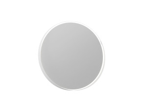"Moonlight 75 v2" Decorative Wooden Mirror - 75 x 7 x 75 cm - Matte White