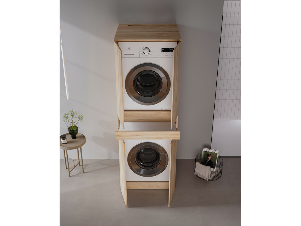 "Neve 70" Washing Machine Cabinet - 70 x 73 x 193 cm - Oak