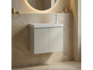 "Ferla 60" Vanity Cabinet - 60 x 22 x 50 cm - Matte Cashmere 2