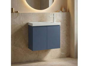 "Ferla 60" Vanity Cabinet - 60 x 22 x 50 cm - Petrol Blue 2