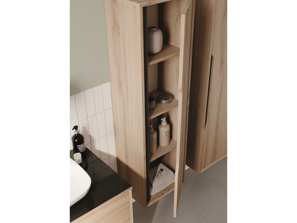 "Galia 40" Bathroom Cabinet - 40 x 30 x 138 cm - Oak