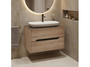 "Galia 80 v2" Vanity Cabinet - 80 x 50 x 50 cm - Oak 2