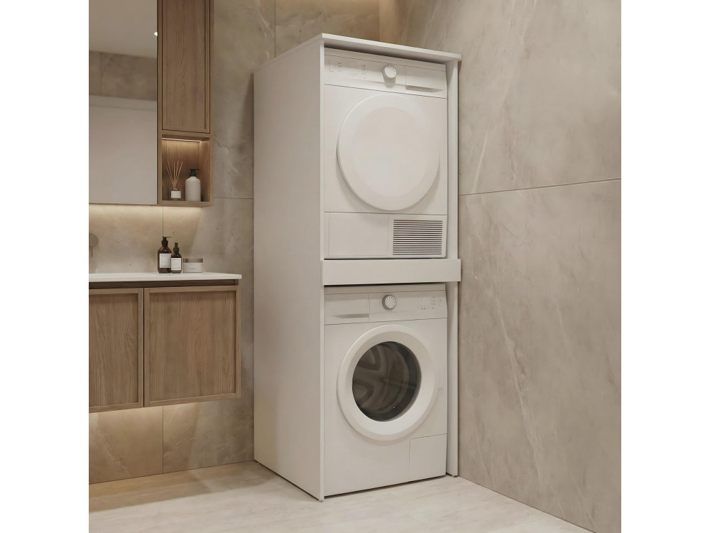 "Linfa 70" Washing Machine Cabinet - 70 x 73 x 193 cm - Matte White