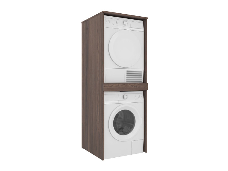 "Linfa 70" Washing Machine Cabinet - 70 x 73 x 193 cm - Dark Walnut