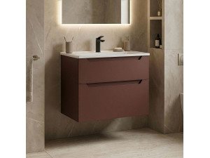 "Messina 65 v2" Vanity Cabinet - 65 x 45 x 55 cm - Matte Red 2