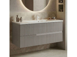 "Moonlight 120" Vanity Cabinet - 121 x 51 x 51 cm - Matte Mink 2