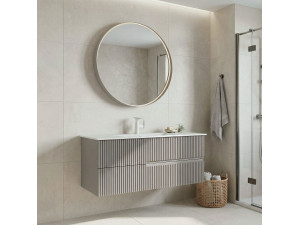 "Moonlight 120 v2" Vanity Set with Mirror (2-Piece) - 121 x 51 x 51 cm - Matte Mink 2