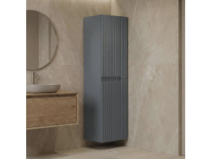 "Moonlight 40" Bathroom Cabinet - 40 x 27 x 138 cm - Matte Gray 2