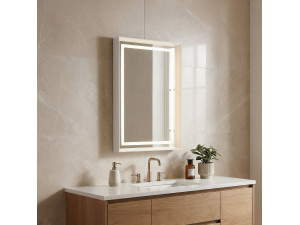 "Craft 60 x 90 v2" Decorative Wooden Mirror - 60 x 10 x 90 cm - Matte White 2