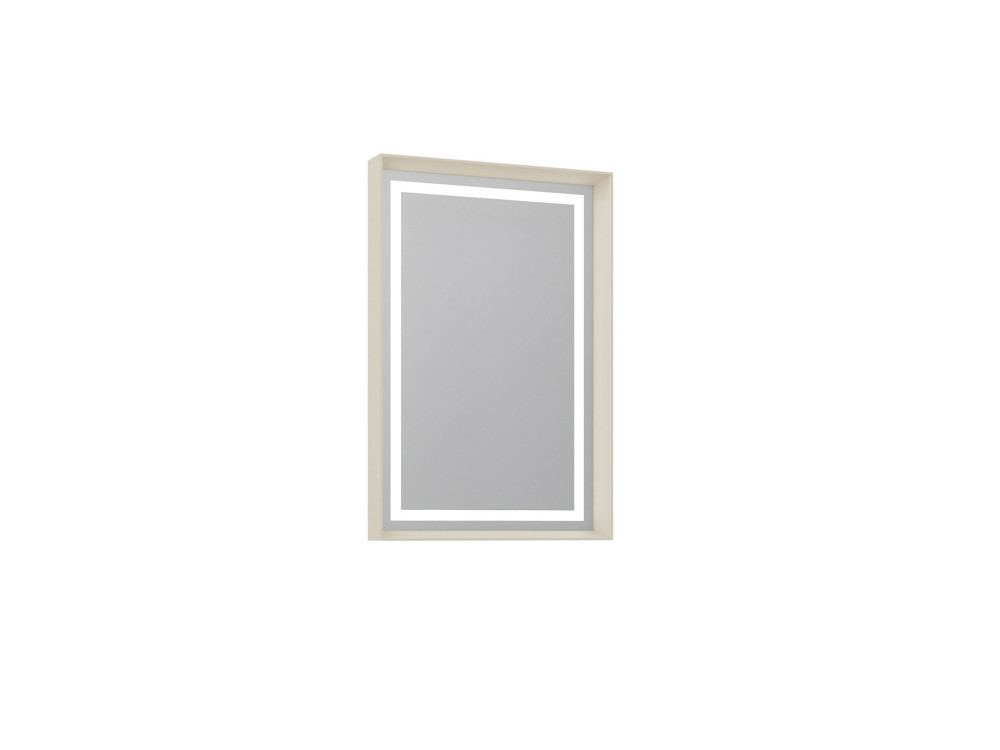 "Craft 60 x 90 v2" Decorative Wooden Mirror - 60 x 10 x 90 cm - Matte Mink