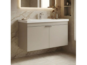 "Desna 100" Vanity Cabinet - 100 x 45 x 58 cm - Sand 2