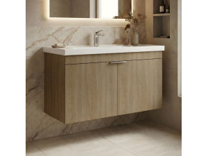 "Desna 100" Vanity Cabinet - 100 x 45 x 58 cm - Sonomo Oak 2