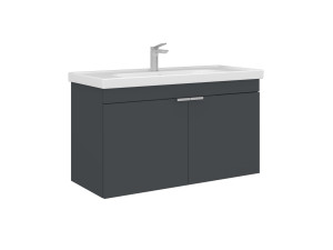 "Desna 100" Vanity Cabinet - 100 x 45 x 58 cm - Matte Anthracite