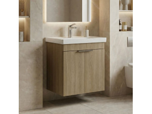 "Desna 50" Vanity Cabinet - 50 x 38 x 58 cm - Sonomo Oak 2