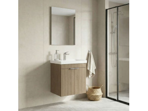 "Desna 50" Vanity Set with Mirror (2-Piece) - 50 x 38 x 58 cm - Oak 2