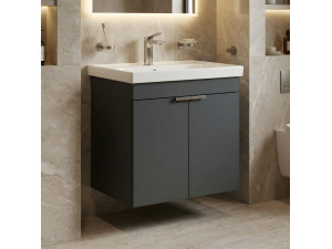 "Desna 60" Vanity Cabinet - 60 x 45 x 58 cm - Matte Anthracite 2