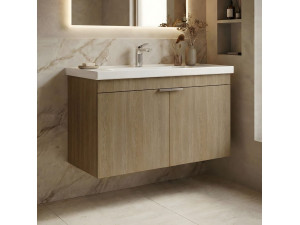 "Desna 80" Vanity Cabinet - 80 x 45 x 58 cm - Sonomo Oak 2