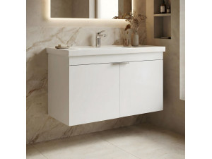 "Desna 80" Vanity Cabinet - 80 x 45 x 58 cm - Matte White 2