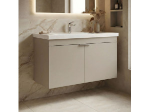 "Desna 90" Vanity Cabinet - 90 x 45 x 58 cm - Sand 2