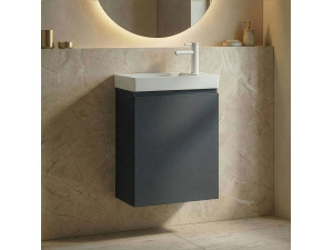 "Ferla 40" Vanity Cabinet - 40 x 22 x 50 cm - Matte Anthracite 2