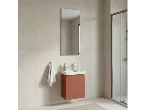 "Ferla 40" Vanity Set with Mirror (2-Piece) - 40 x 22 x 50 cm - Matte Cinnamon 2