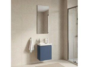"Ferla 40" Vanity Set with Mirror (2-Piece) - 40 x 22 x 50 cm - Matte Blue 2