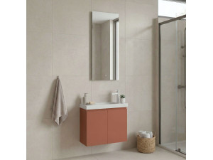 "Ferla 60" Vanity Set with Mirror (2-Piece) - 60 x 22 x 50 cm - Matte Cinnamon 2