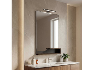 "Galia 60" Decorative Wooden Mirror - 60 x 14 x 100 cm - Dark Walnut 2