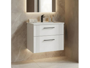 "Bari 65 v2" Vanity Cabinet - 65 x 45 x 55 cm - Matte White 2
