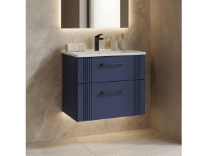 "Bari 65 v2" Vanity Cabinet - 65 x 45 x 55 cm - Matte Navy Blue 2