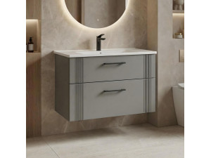 "Bari 85 v2" Vanity Cabinet - 85 x 45 x 55 cm - Matte Cashmere 2