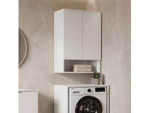 "Bosco Lume 70" Bathroom Cabinet - 70 x 36 x 100 cm - Matte White 2